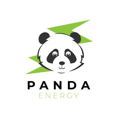 Panda Energy Logo ECO Brand Logo Design Emblem Logotype