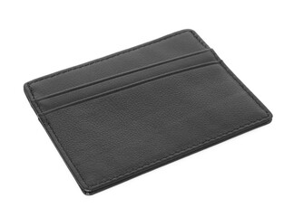 Black business card holder isolated on white
