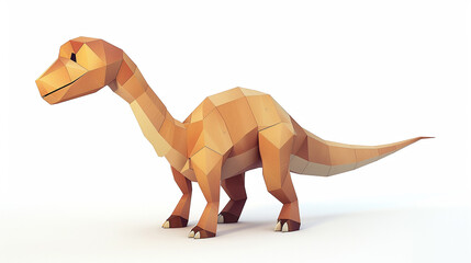 Dinosaur made of polygons background