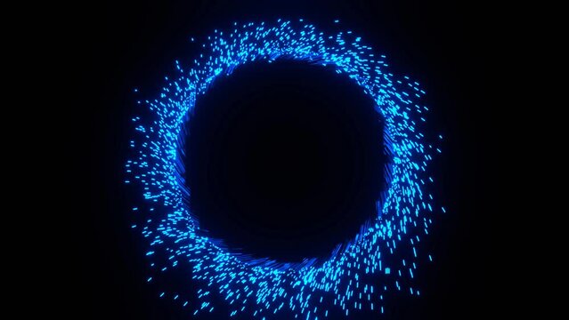 Blue portal effect with lightning circle effect.
3DCG animation for background.