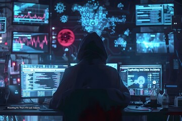 Menacing Cyber Threat:Captivating Visuals Unveiling the Perils of Ransomware and Data Breaches