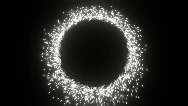White portal effect with lightning circle effect.
3DCG animation for background.
