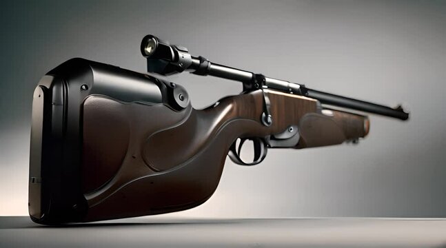 long-barreled rifle gun