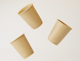 Hot drink paper cup mockup