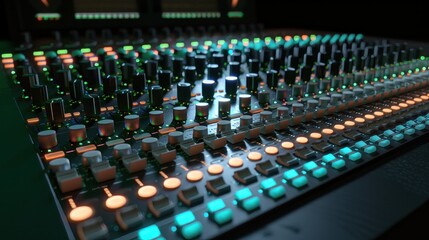 Audio sound mixer panel console