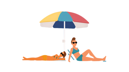 summer beach with umbrella