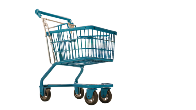 shopping cart isolated on white