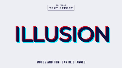 illusion editable text effect