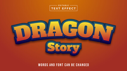 dragon story editable text effect - Powered by Adobe