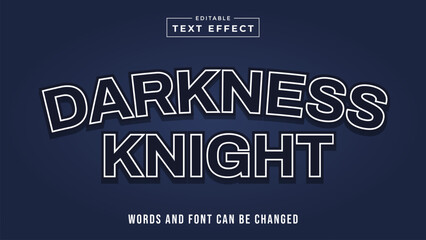 darkness knight editable text effect