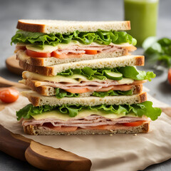 high resolution image of a healthy sandwich