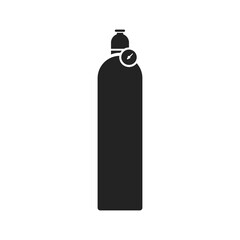 Isolated pictogram icon high pressure tank, .as bottle with cartoon style, for safety sign