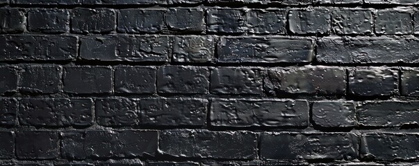 Black brick wall texture wallpaper background