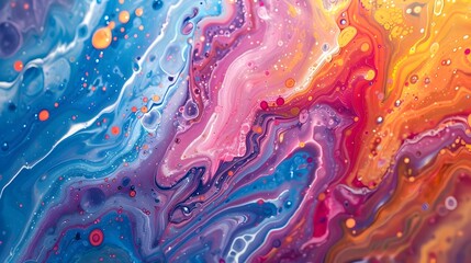 Captivating Abstract Painting Background with Vibrant Fluid Textures and Mesmerizing Color Patterns