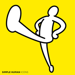 シンプルな人間のアイコンシリーズ,浮かれる人