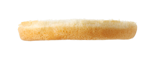 Half of fresh burger bun isolated on white