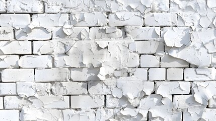 Panoramic White Brick Wall Backdrop for Home or Office Design