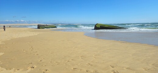 blockhaus, mur de l'Atlantique au Cap Ferret, France