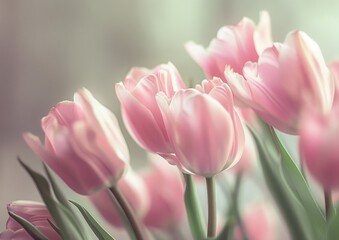 Naklejka premium Beautiful pink tulip flower wallpaper background