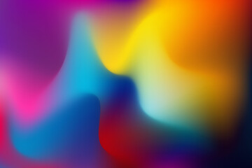 Neon blue and purple multicolored smoke A colorful, abstract painting of a fabric with a purple and blue of color. Neon background. Paint in water. Bright cloud texture vector art illustrator