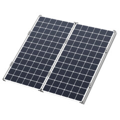 3D Graphite Solar Power Station Panels with Transparent Background