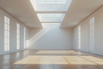 Fototapeta premium Empty hall of modern architectures