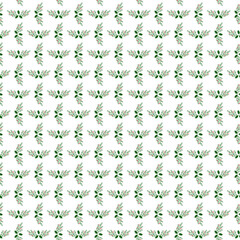 Winter Flowers For Christmas Seamless Vector Pattern Design