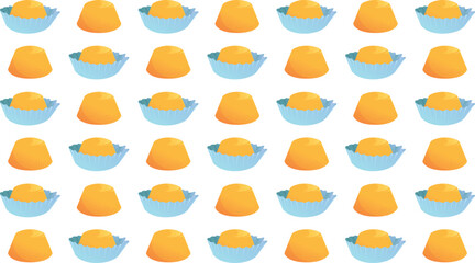 quindim - sobremesa brasileira - malha gráfica, padrão ilustrado