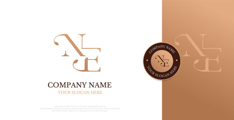 Initial NE Logo Design Vector 
