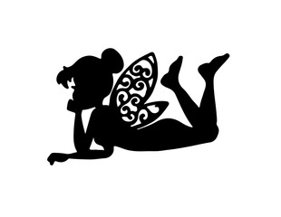 Fairy Silhouette, Fairy SVG, Tooth Fairy Svg, Fairies Svg,magic fairy design 
