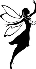 Fairy Silhouette, Fairy SVG, Tooth Fairy Svg, Fairies Svg,magic fairy design 
