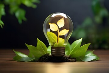  covered by fresh leaves, plants green background ,  green energy concept , concept of Renewable Energy and Sustainable Living , environmental  day , Earth day 