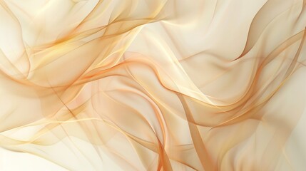 Obraz premium Abstract background in beige tones with brown and orange accents, fluid lines, blurred edges, and soft lighting.