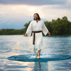 Jesus walking on water
