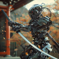 Fototapeta premium デジタルサムライ|digital samurai Generative AI