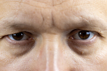 Windows to Wisdom: The Intense Gaze of a 45-Year-Old Man