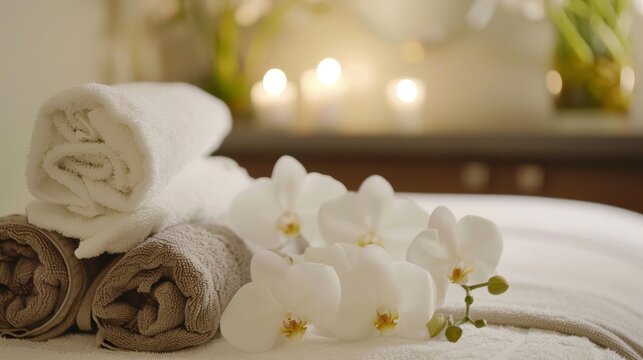 A luxurious spa with a variety of treatments available including massages facials and holistic therapies.
