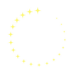 Vector Sparkles In A Circle Shape