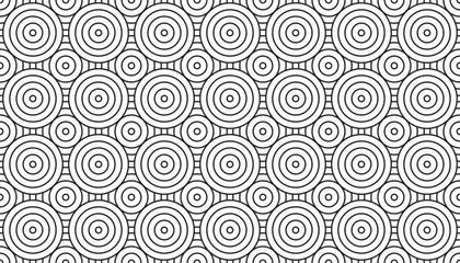Fototapeta premium Vector Seamless Circles Geometric Pattern Background