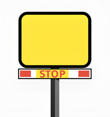 blank yellow sign AI generated 