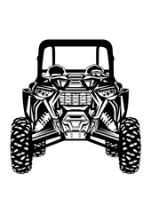 ATV | Four-Wheeler | Mud Ride | Off Road Vehicle | Extreme Sports | Dirty 4 Wheels | ATV Quad | ATV Owner | Original Illustration | Vector and Clipart | Cutfile and Stencil