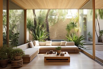 Eco Friendly Modern Indoor Patio Designed for Tranquility and Peace