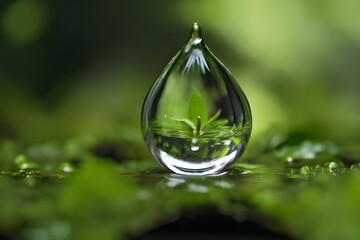 drop of water ,   save the environment, ecology concept, sustainability , environmental  day , earth day