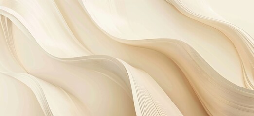 Obraz premium A background with beige lines that form an abstract pattern, creating a soft and elegant atmosphere