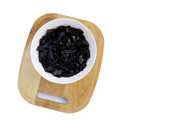 Grass jelly, herbal dessert. Mesona chinensis