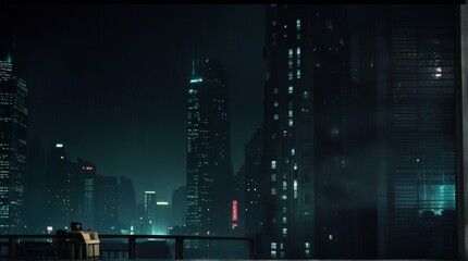 night city skyline , building, abstract, architecture, business, light, cityscape, lights, urban, blue