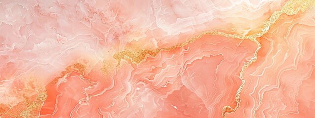 Light pink marble background, light orange and yellow gradient, closeup view, delicate texture, natural beauty, high definition photographic style. Soft lighting creates an elegant atmosphere.