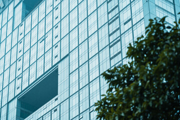 Modern building facade; Close-up of office building