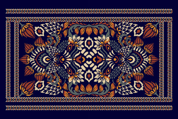 Persian rug pattern vector 