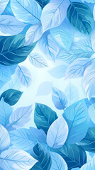 Spring background, green tree leaves on blurred background,vector image.